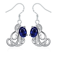 Picture of Brand New Blue Cubic Zirconia Drop & Dangle Earrings with Full Guarantee