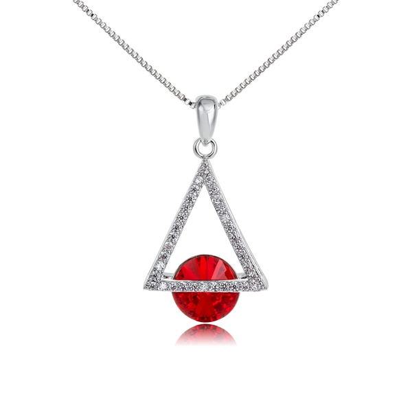 Picture of Recommended Platinum Plated Swarovski Element Pendant Necklace from Top Designer