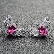 Picture of New Swarovski Element Platinum Plated Stud Earrings