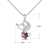 Picture of Charming Purple Platinum Plated Pendant Necklace As a Gift