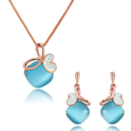 Picture of Online Watches Wholesale Rose Gold Plated Opal (Imitation) 2 Pieces Jewelry Sets