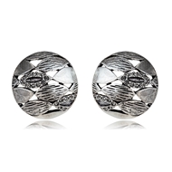 Picture of Sleek Classic Platinum Plated Stud Earrings