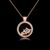 Picture of Fashion Cubic Zirconia Rose Gold Plated Pendant Necklace