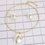 Show details for Bulk Zinc Alloy Gold Plated Necklace and Earring Set Wholesale Price