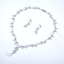 Show details for Impressive White Platinum Plated Necklace and Earring Set with Low MOQ