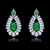 Picture of Good Quality Cubic Zirconia Platinum Plated Dangle Earrings