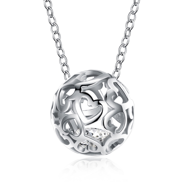 Picture of Bulk Platinum Plated Small Pendant Necklace Exclusive Online