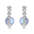 Picture of Swarovski Element Pearl Blue Dangle Earrings with Easy Return