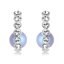 Show details for Swarovski Element Pearl Blue Dangle Earrings with Easy Return