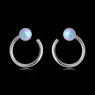 Picture of Recommended Blue Platinum Plated Stud Earrings with Member Discount