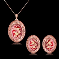 Picture of Zinc Alloy Butterfly Necklace and Earring Set From Reliable Factory