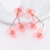 Picture of Staple Flower Pink Dangle Earrings with Low Cost