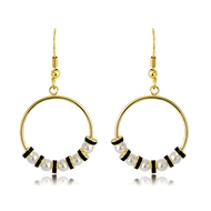 Picture of Popular Artificial Pearl Black Dangle Earrings