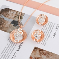 Picture of Trendy Rose Gold Plated Dubai Necklace and Earring Set with No-Risk Refund