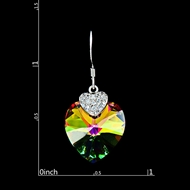 Picture of Delicate Swarovski Element Heart & Love Drop & Dangle