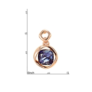 Picture of Sparkling Zinc-Alloy Purple Drop & Dangle