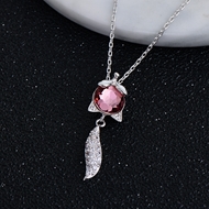 Picture of Great Value Platinum Plated Swarovski Element Pendant Necklace with Member Discount