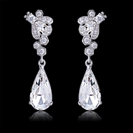 Picture of Inexpensive Zinc Alloy Fashion Dangle Earrings from Reliable Manufacturer