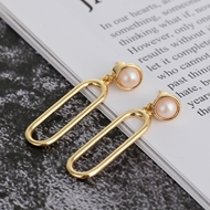 Picture of Nickel Free Gold Plated Artificial Pearl Dangle Earrings from Certified Factory