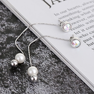 Picture of Delicate Artificial Pearl Zinc Alloy Dangle Earrings