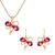 Picture of Zinc Alloy Artificial Crystal Necklace and Earring Set in Flattering Style