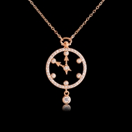 Picture of Good Cubic Zirconia Rose Gold Plated Pendant Necklace