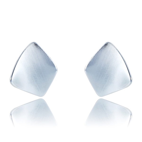 Picture of Being Confident In  Modern Simplicity Platinum Plated Stud