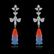 Picture of Fast Selling Colorful Cubic Zirconia Dangle Earrings from Editor Picks