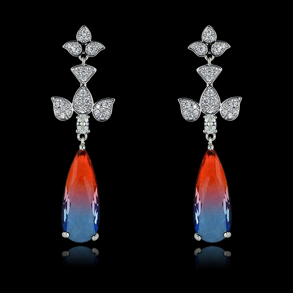 Picture of Fast Selling Colorful Cubic Zirconia Dangle Earrings from Editor Picks