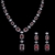 Picture of Good Cubic Zirconia Copper or Brass Necklace and Earring Set