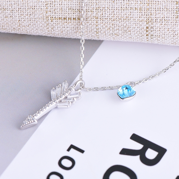 Picture of New Swarovski Element Blue Pendant Necklace