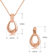 Picture of Hypoallergenic Rose Gold Plated Zinc Alloy Necklace and Earring Set with Easy Return