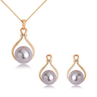 Picture of Good Quality Artificial Pearl Casual Necklace and Earring Set