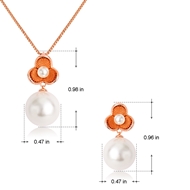 Picture of Purchase Rose Gold Plated White Necklace and Earring Set Exclusive Online