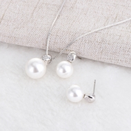 Picture of Hot Selling White Casual Necklace and Earring Set from Top Designer