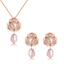 Show details for Fancy Flower Casual Necklace and Earring Set