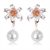 Picture of Good Quality Artificial Pearl White Dangle Earrings