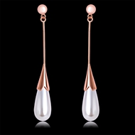 Picture of Pretty Artificial Pearl White Dangle Earrings