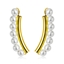 Show details for Classic Gold Plated Stud Earrings of Original Design