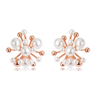 Picture of Zinc Alloy Artificial Pearl Stud Earrings in Flattering Style