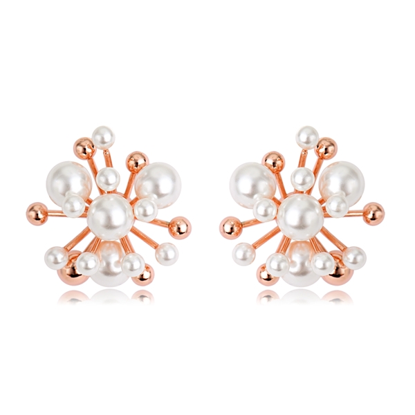 Picture of Zinc Alloy Artificial Pearl Stud Earrings in Flattering Style