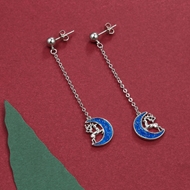 Picture of Buy Platinum Plated Fashion Dangle Earrings with Wow Elements