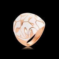 Picture of Eye-Catching White Enamel Fashion Ring with Member Discount