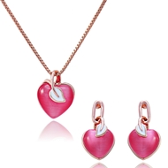 Picture of Simple And Elegant Small Rose Gold Plated 2 Pieces Jewelry Sets