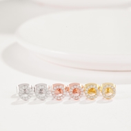 Picture of Inexpensive Platinum Plated Cubic Zirconia Stud Earrings with Member Discount