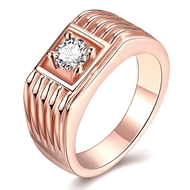 Picture of Copper or Brass Rose Gold Plated Fashion Ring with Full Guarantee