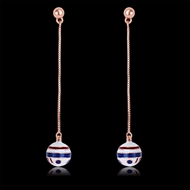 Picture of Featured Blue Rose Gold Plated Dangle Earrings with Full Guarantee