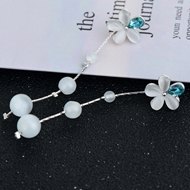 Picture of Zinc Alloy Flower Dangle Earrings at Super Low Price