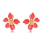 Show details for Eye-Catching Red Rose Gold Plated Stud Earrings with Member Discount