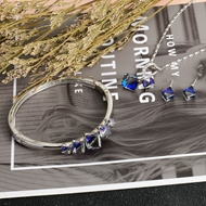 Show details for Trendy Platinum Plated Swarovski Element 3 Piece Jewelry Set Shopping Show details for Trendy Platinum Plated Swarovski Element 3 Piece Jewelry Set Shopping